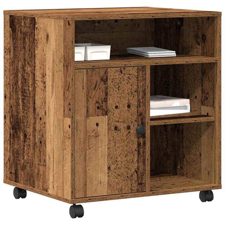 Vidaxxl Druckerständer mit Ablage aus Altholz 60 x 50 x 67 cm verarbeitetes Holz