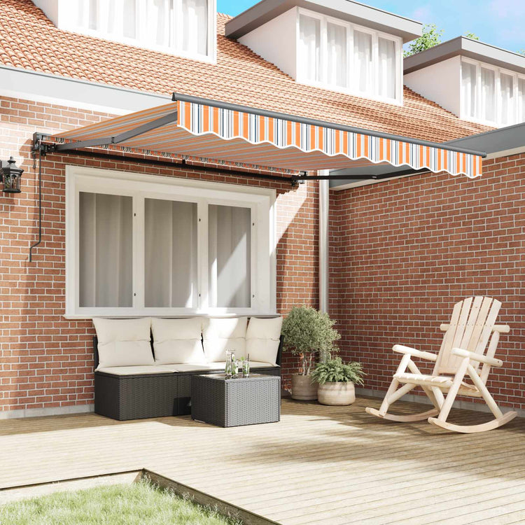 Vidaxx faltbarer Sonnenschirm Blau und Orange 300 x 250 cm