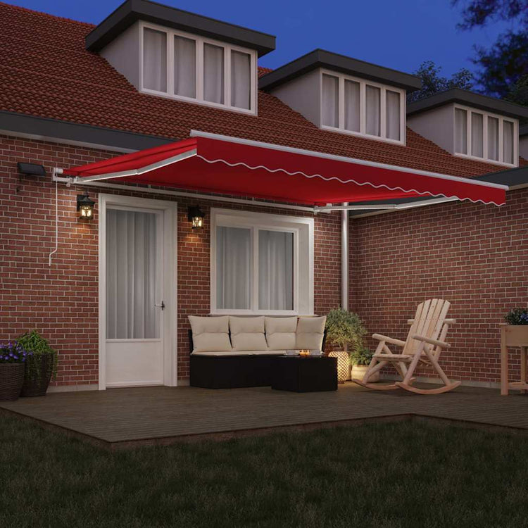 Vidaxx faltbarer Sonnenschirm rot 400 × 300 cm Stoff und Stahl