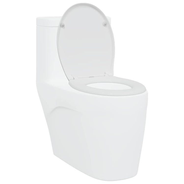 Vidaxl WC-Sitz weiß 47 x 37 x 4 cm Duroplast