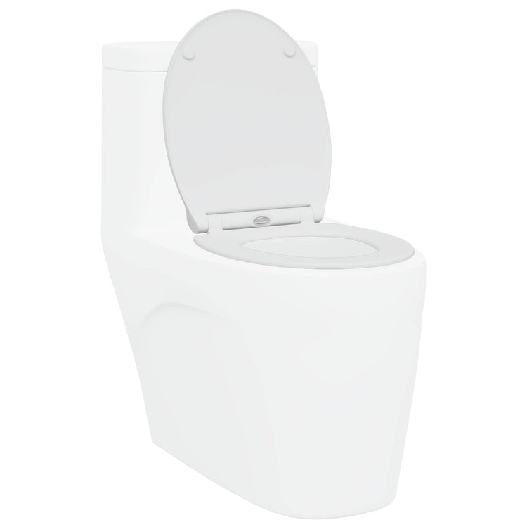 Vidaxl WC-Sitz weiß 47 x 37,5 x 3,8 cm Duroplast