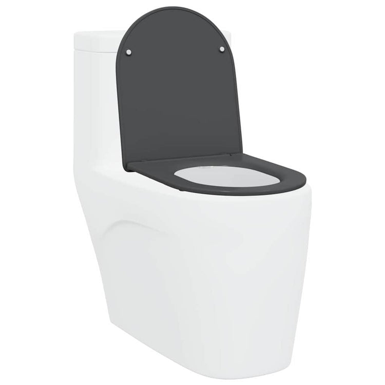 Vidaxl WC-Sitz Anthrazit 47 x 36 x 3,4 cm Duroplast