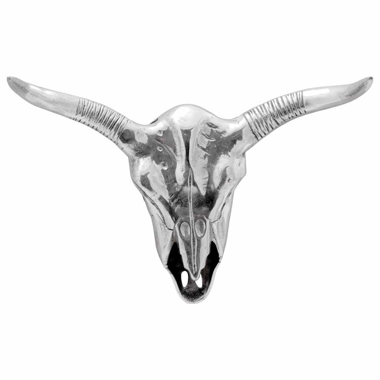 Vidaxx Stierschädel Silber 49 x 10 x 36 cm Aluminium