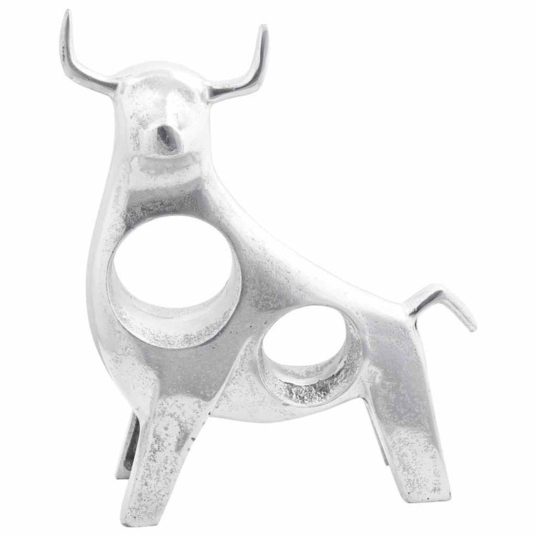Vidaxx Stierskulptur Silber 22 x 9,5 x 34 cm Aluminium