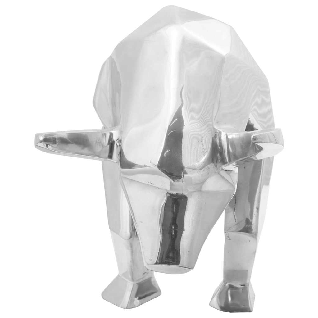 Vidaxx Stierskulptur Silber 74 x 23 x 39 cm Aluminium