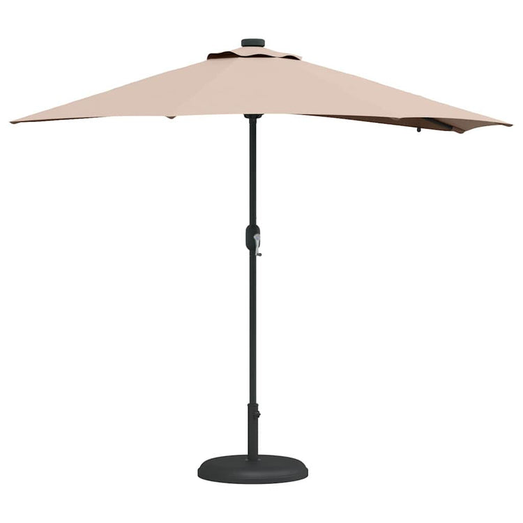 Vidaxx Gartensonnenschirm Taupe 294 x 150 x 223 cm Polyester und Stahl
