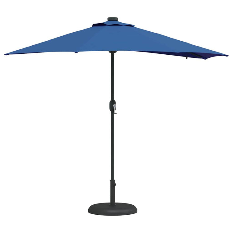 Vidaxxl Gartensonnenschirm Azurblau 294 x 150 x 223 cm Polyester und Stahl