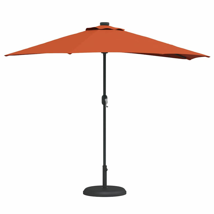 Vidaxxl Gartensonnenschirm Terrakotta 294 x 150 x 224 cm Polyester und Stahl