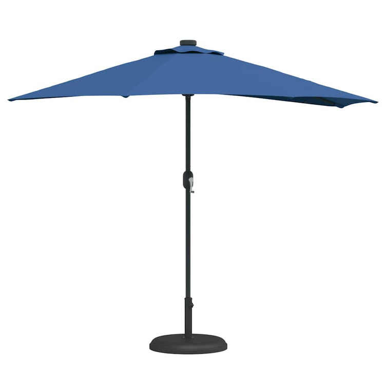 Vidaxxl Gartensonnenschirm Azurblau 294 x 150 x 224 cm Polyester und Stahl