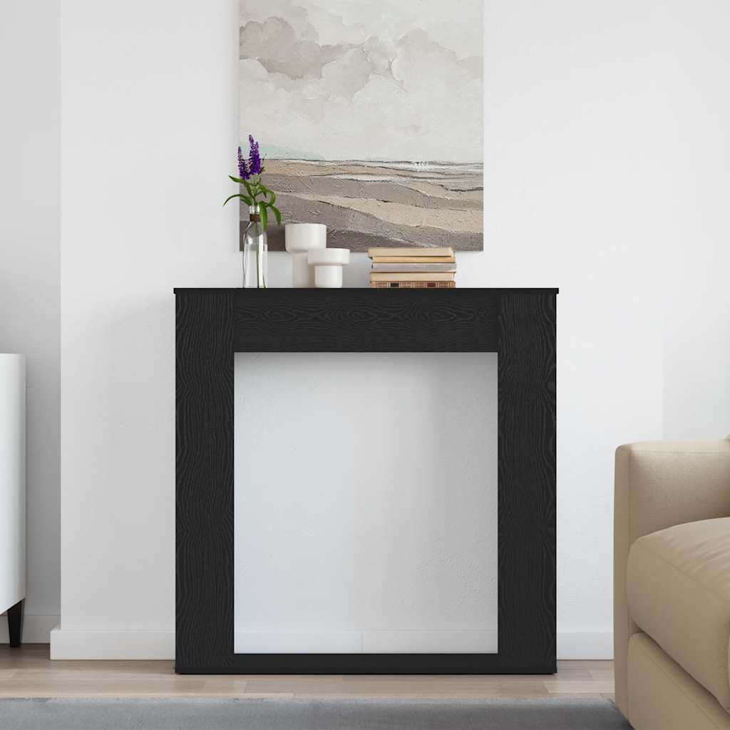 Vidaxx Kaminverkleidung schwarze Eiche 100x20x100 cm technisches Holz