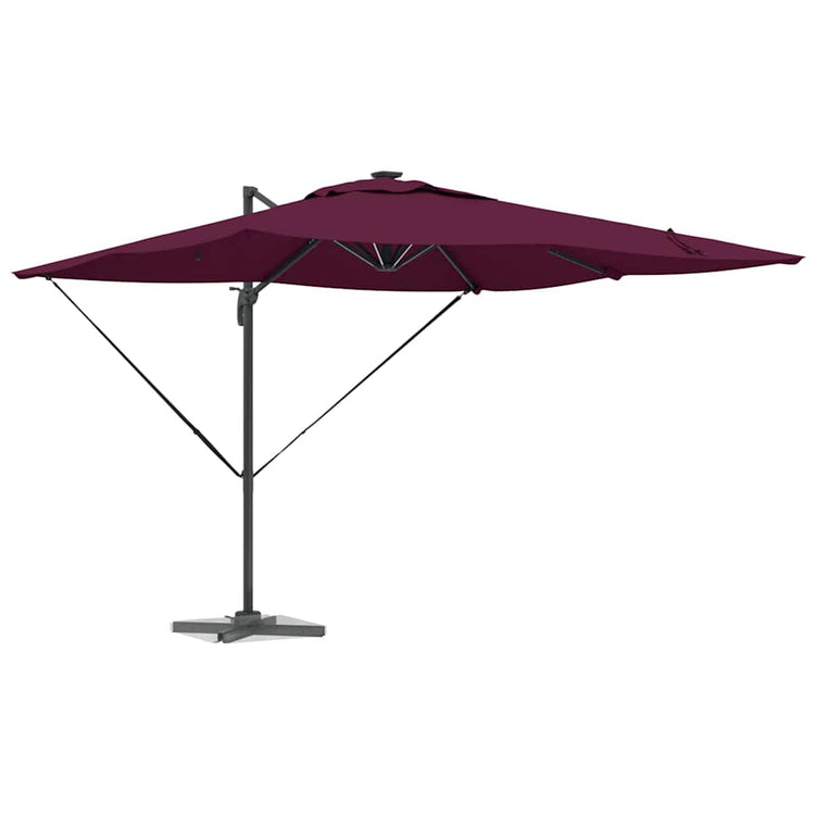 Vidaxx Sonnenschirm Bordeauxrot 286 x 284 x 270 cm Aluminium und Polyester