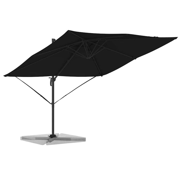 Vidaxl Roma Sonnenschirm schwarz 286 x 284 x 265 cm Aluminium und Polyester