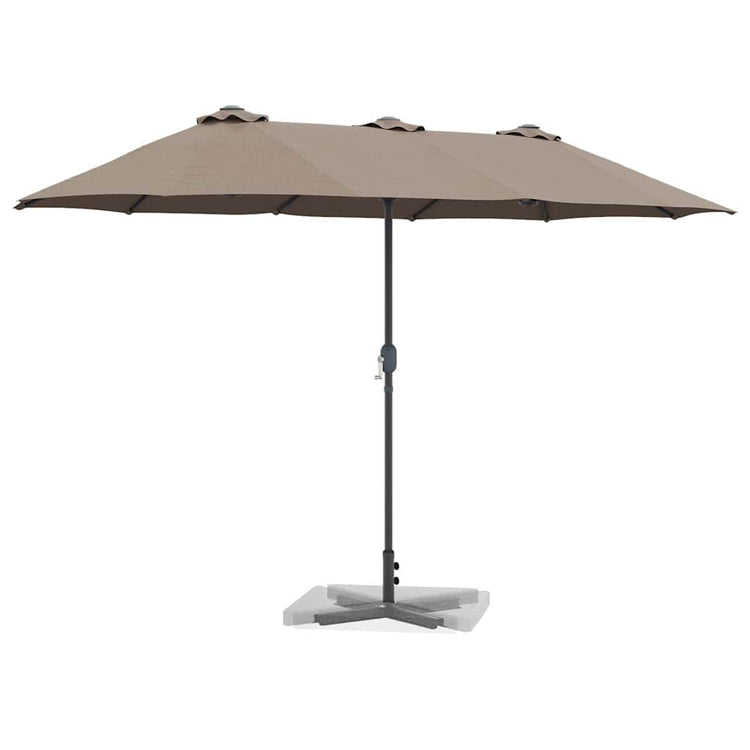 Vidaxx Gartensonnenschirm Taupe 370 x 197 x 239 cm Polyester und Aluminium