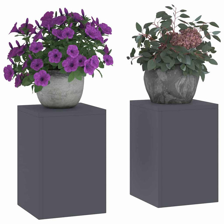 Vidaxl Pflanzenständer 2 Stück Anthrazit 24 x 24 x 35 cm Stahl