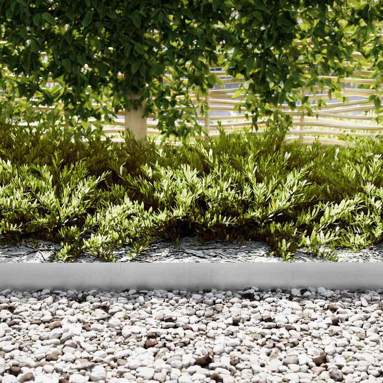 Vidaxl Gartenkante 30 Stück Silber 100 x 0,05 x 20 cm verzinkter Stahl