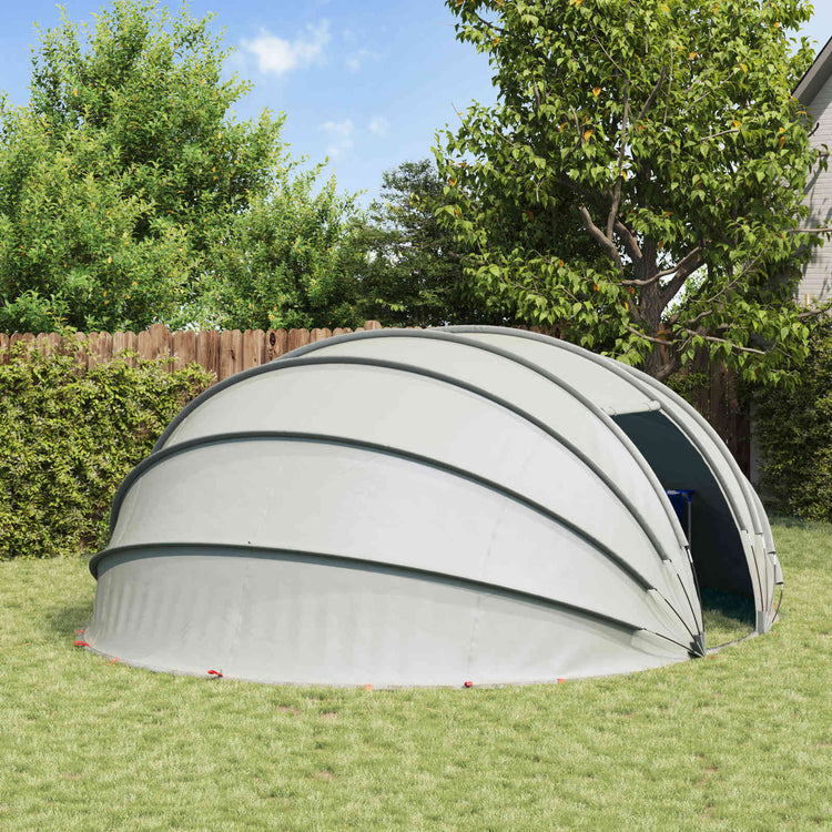 Vidaxx Schwimmbadzelt Kuppel grau 538 x 440 x 204 cm