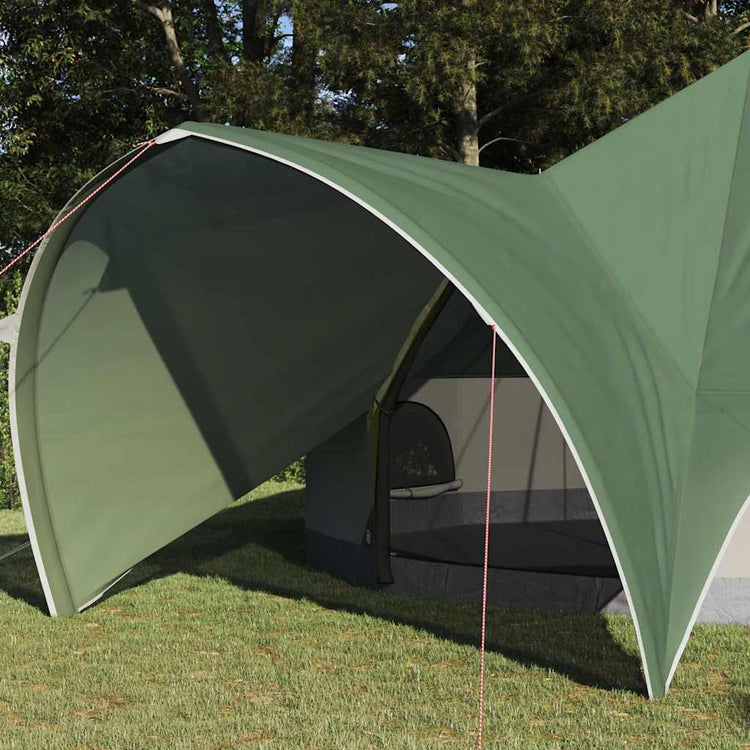 Vidaxl Tipi-Zelt mit Dach grün und grau 600 x 600 x 347 cm