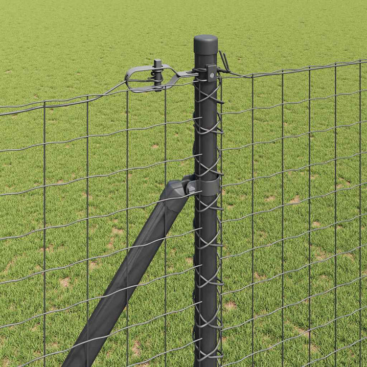 Vidaxl Zaunpfosten 13 Stück grauer Stahl
