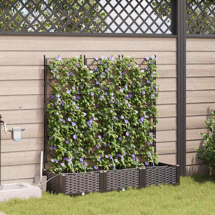 VidaXL Gartenblumentopf 3 Stück brauner Stahl