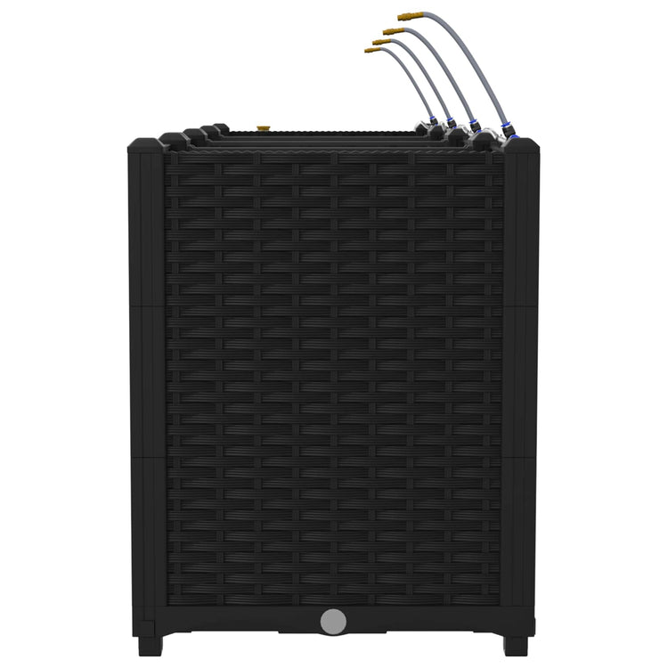 Vidaxxl Gartenblumentopf 4 Stück schwarz 160 x 40 x 53 cm Stahl