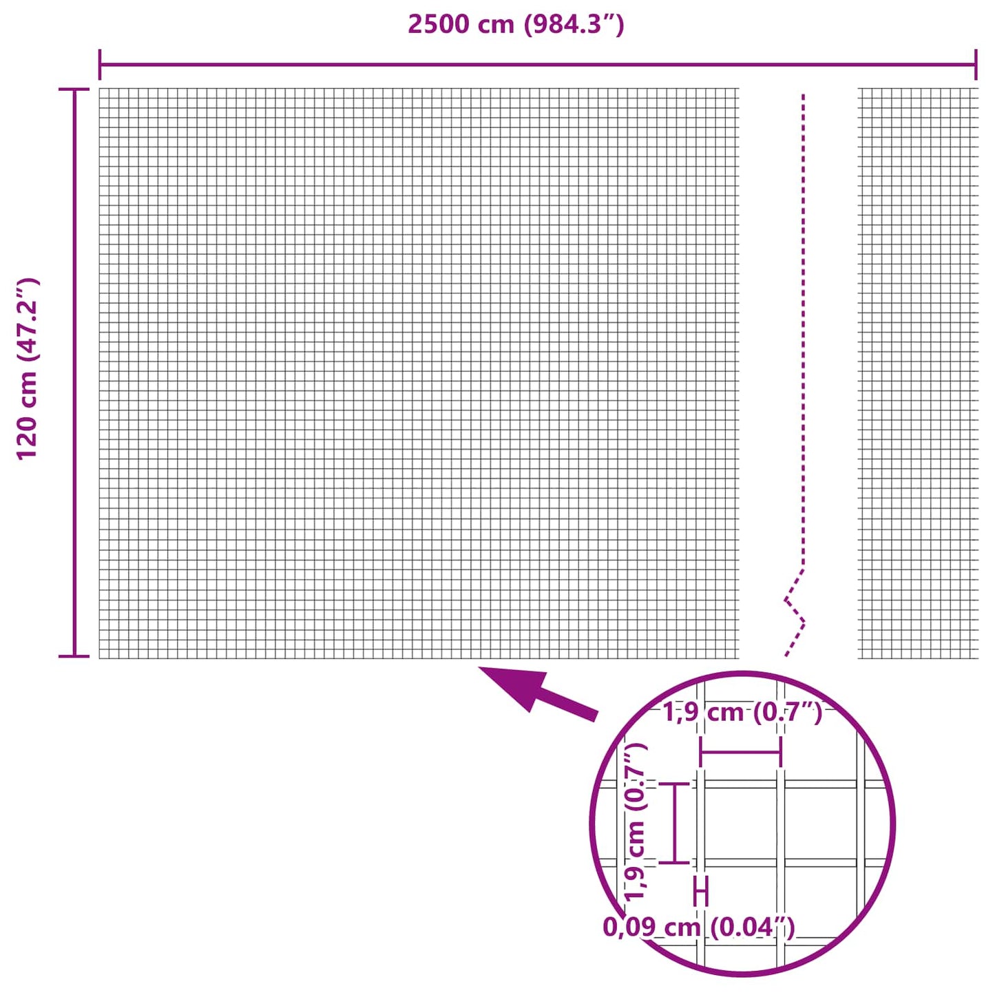 Vidaxl Schweißdrahtzaun grün 1,2 x 25 m