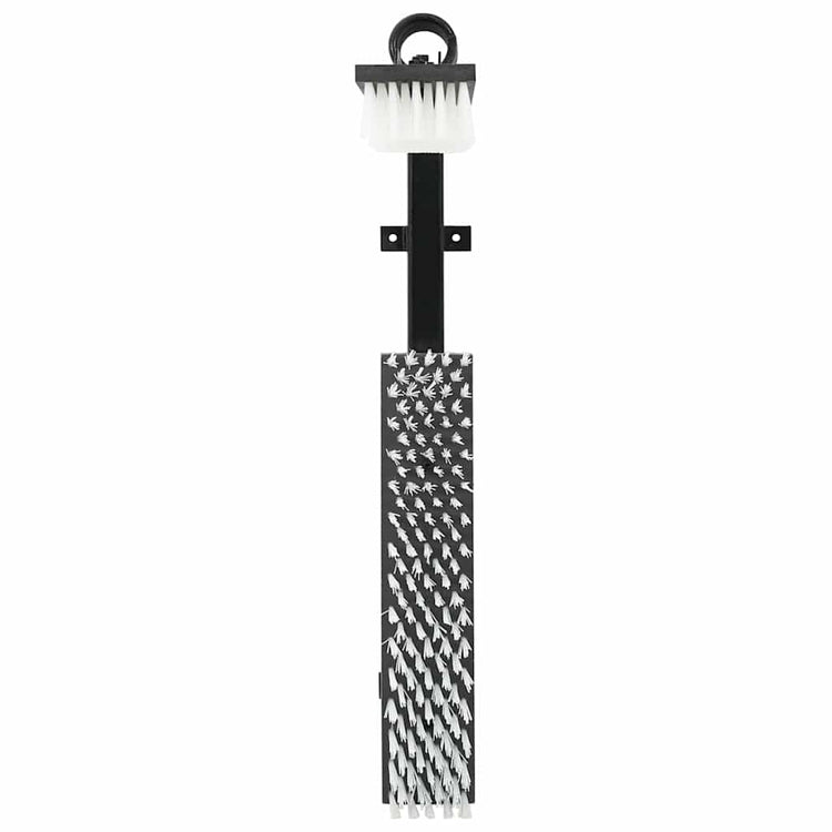 Vidaxl Viehbürsten verstellbar schwarz und weiß 84 x 10 x 91 cm PVC
