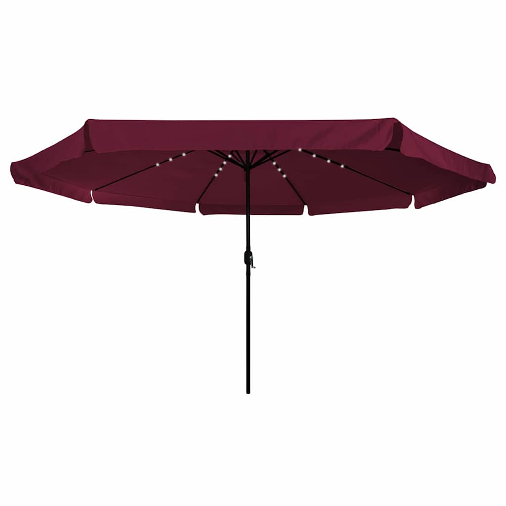 VidaXL Gartensonnenschirm Bordeauxrot 395 x 395 x 245 cm Polyester