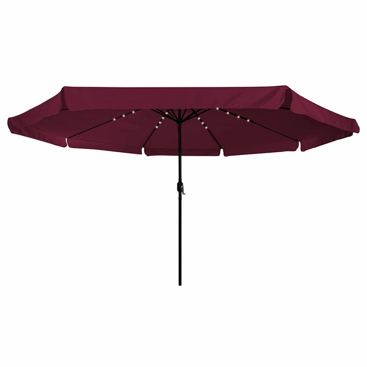 VidaXL Gartensonnenschirm Bordeauxrot 395 x 395 x 245 cm Polyester