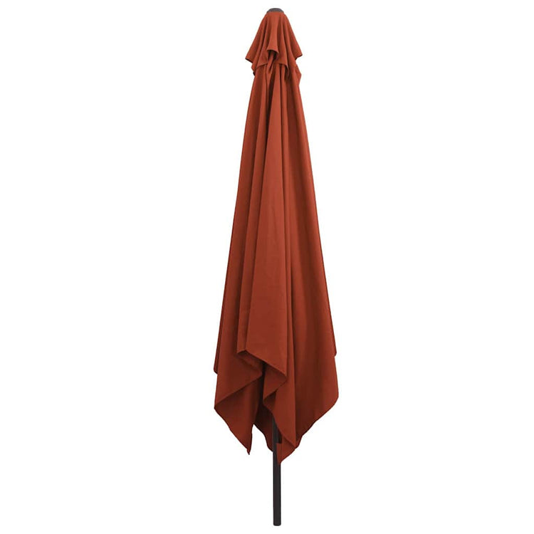 Vidaxxl Gartensonnenschirm Terrakotta 295 x 295 x 245 cm Polyester und Stahl