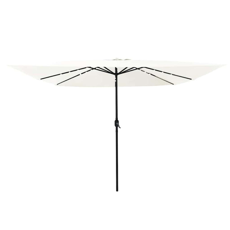 VidaXL Gartensonnenschirm Sand 295 x 295 x 245 cm Polyester und Stahl