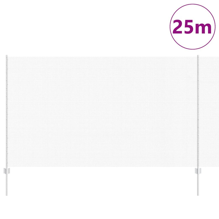 Vidaxxl Zaun mit Pfosten Silber 1,4 x 25 m Stahl