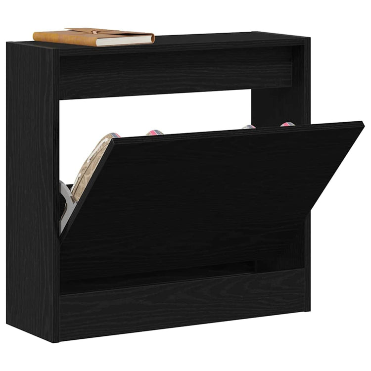 Vidaxx Schuhschrank mit Regal schwarz Eiche 60 x 21 x 57 cm Holzwerkstoff