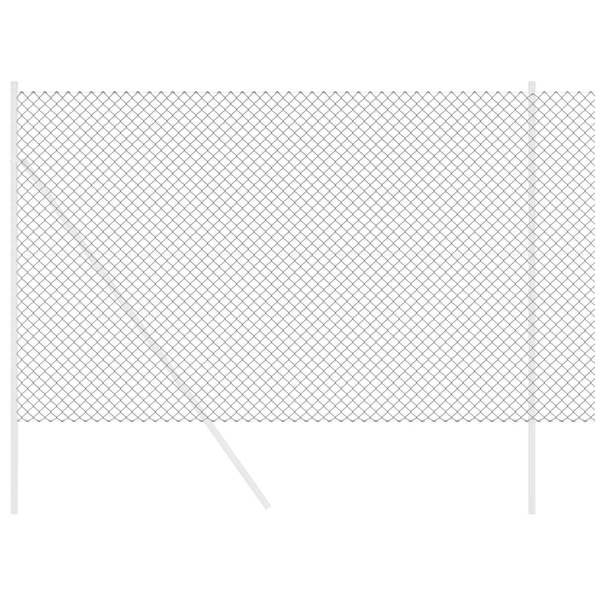 Vidaxl Maschendrahtzaun grau 25 x 1,6 m Stahl