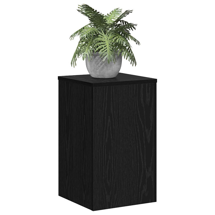 Vidaxxl Pflanzenständer 2 Stück schwarze Eiche 30 x 30 x 50 cm Holzwerkstoff