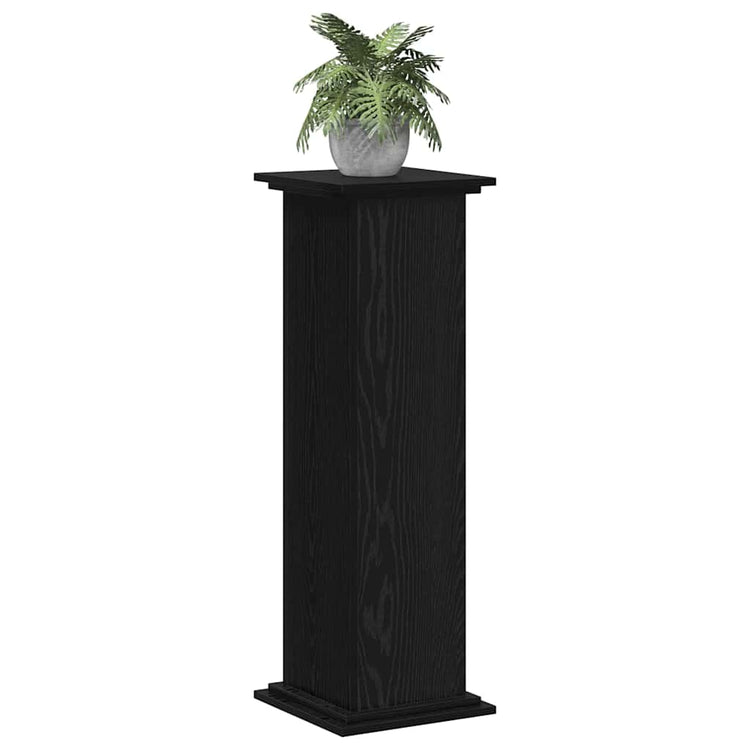 Vidaxxl Pflanzenständer Eiche schwarz 33 x 33 x 100 cm verarbeitetes Holz