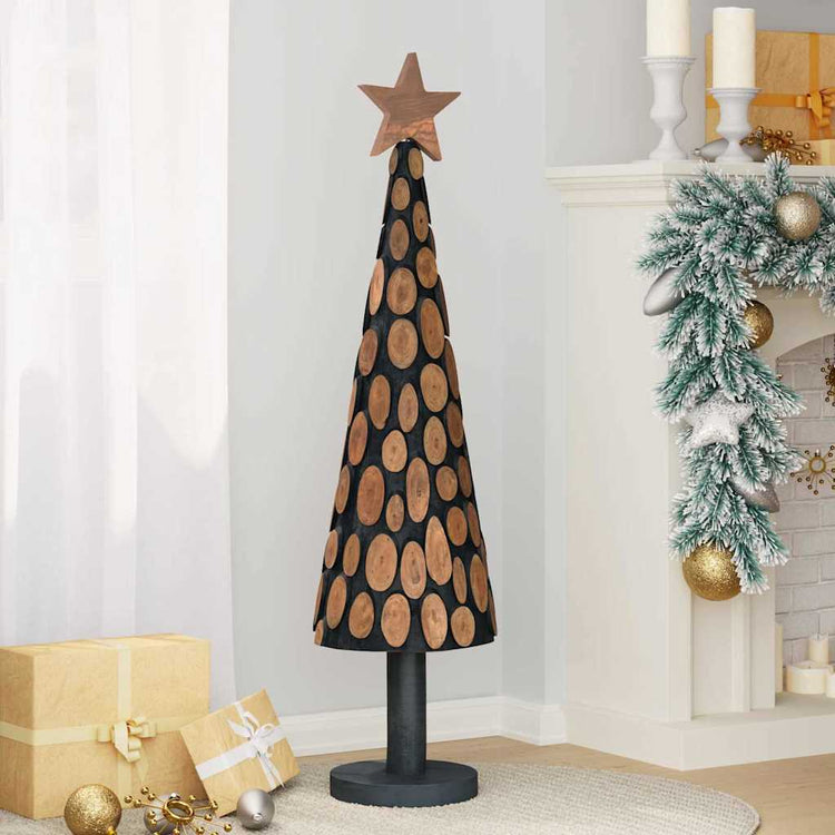 Vidaxx Weihnachtsbaum mit standardmäßigem braunem 120 cm massivem Teakholz