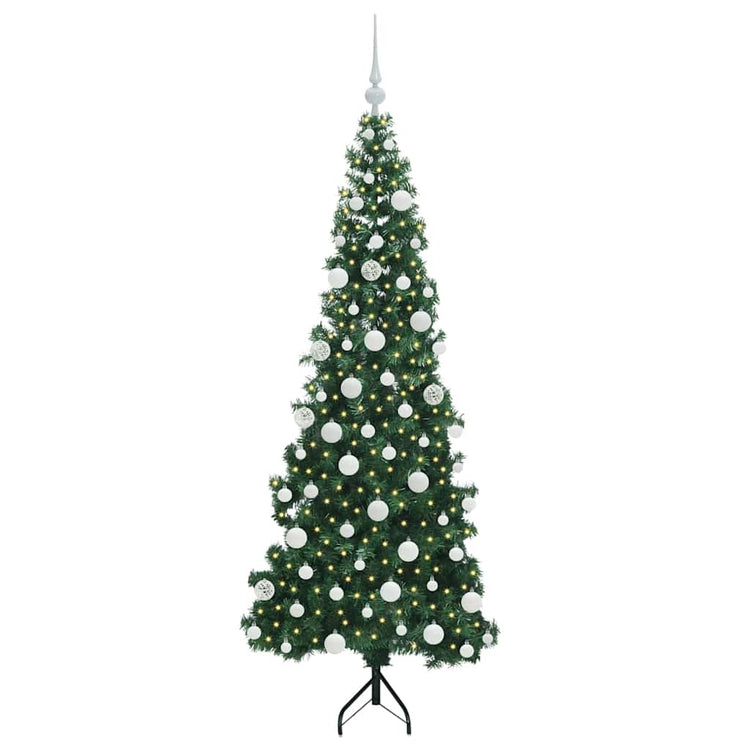 Künstlicher Eck-Weihnachtsbaum von Vidaxx mit 300 LEDs, grün, 180 cm, PVC und Metall