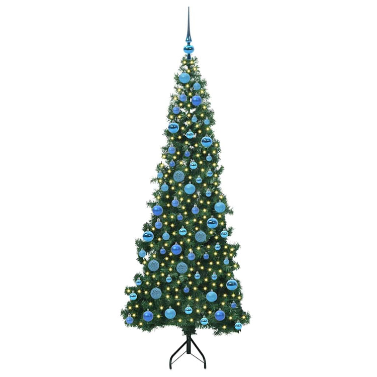 Künstlicher Eck-Weihnachtsbaum von Vidaxx mit 300 LEDs, grün, 180 cm, PVC und Metall