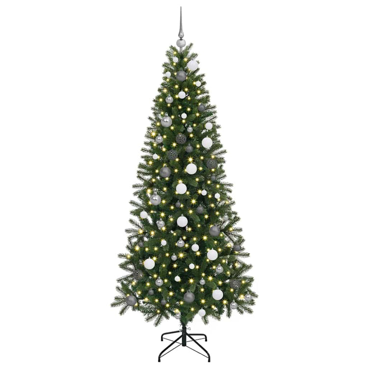 Vidaxx Künstlicher Weihnachtsbaum mit 300 LEDs mit standardmäßigem grünem 210 cm PE und PVC