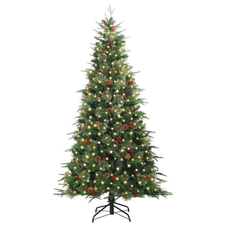 Vidaxx künstlicher klappbarer Weihnachtsbaum grün 210 cm PE und PVC