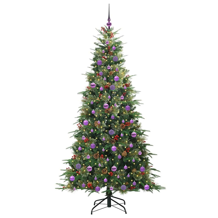 Vidaxx künstlicher klappbarer Weihnachtsbaum grün 210 cm PE und PVC