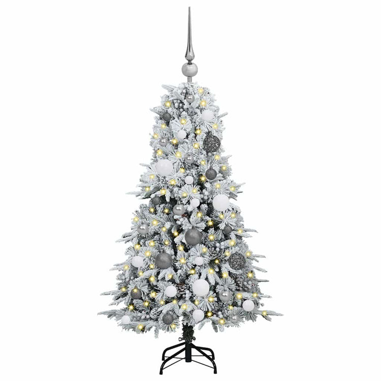 Vidaxx künstlicher klappbarer Weihnachtsbaum weiß 120 cm PE und PVC