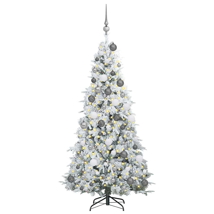 Vidaxx künstlicher klappbarer Weihnachtsbaum weiß 180 cm PE und PVC
