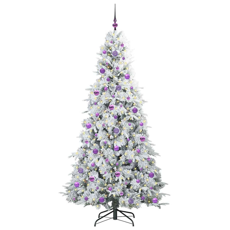 Vidaxx künstlicher klappbarer Weihnachtsbaum weiß 210 cm PE und PVC