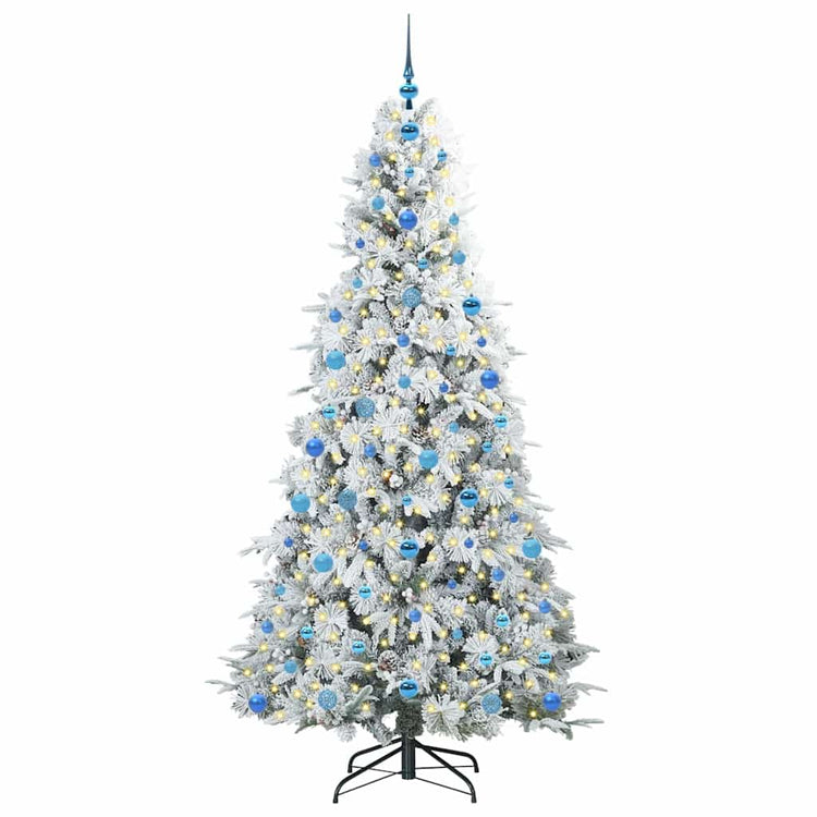 Vidaxx künstlicher klappbarer Weihnachtsbaum weiß 210 cm PE und PVC