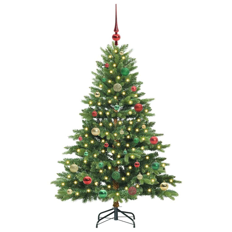 Vidaxx Künstlicher Weihnachtsbaum mit 150 LEDs mit standardmäßigem grünem 150 cm PE und PVC