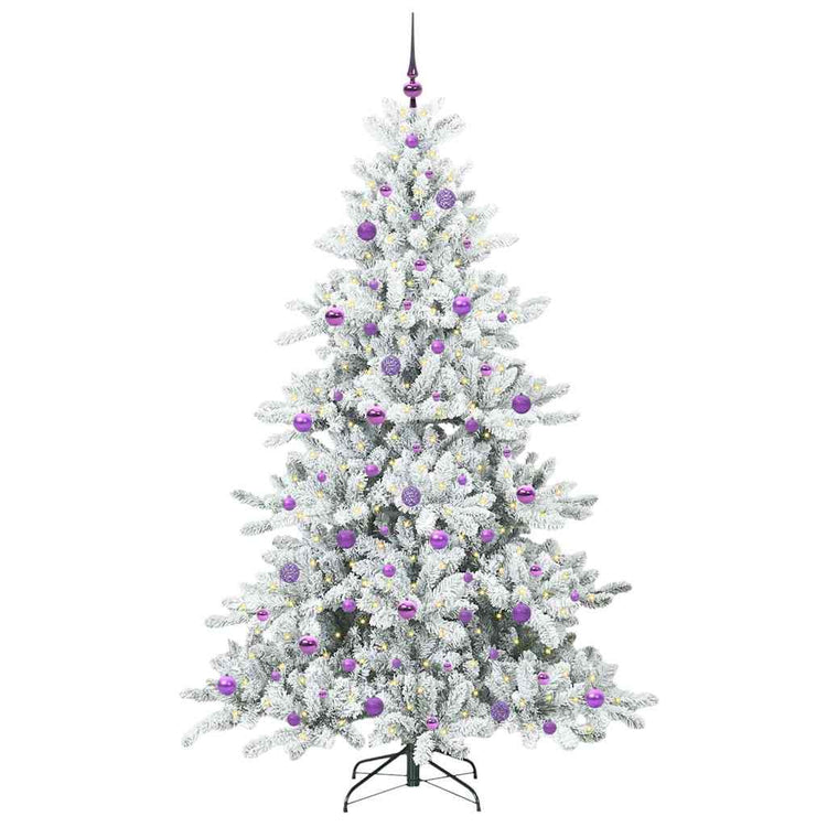 Vidaxx künstlicher klappbarer Weihnachtsbaum weiß 210 cm PVC und Stahl