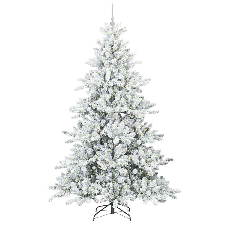 Vidaxx künstlicher klappbarer Weihnachtsbaum weiß 240 cm PVC und Stahl