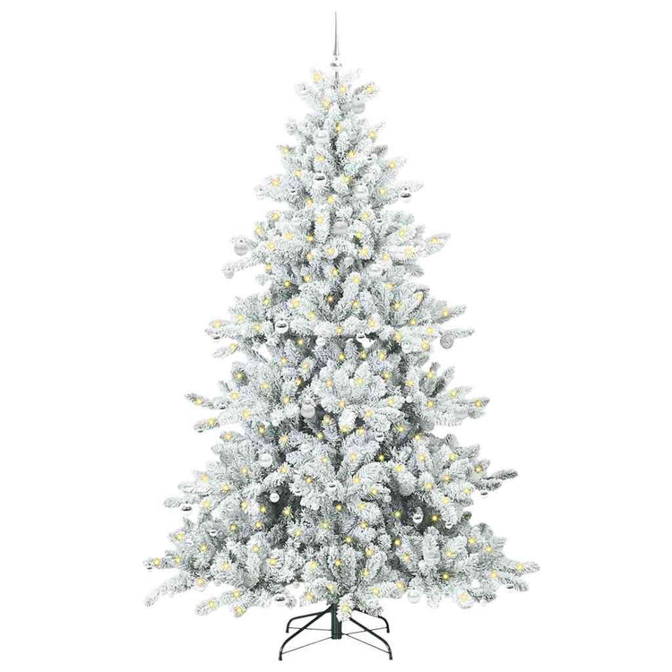 Vidaxx künstlicher klappbarer Weihnachtsbaum weiß 240 cm PVC und Stahl