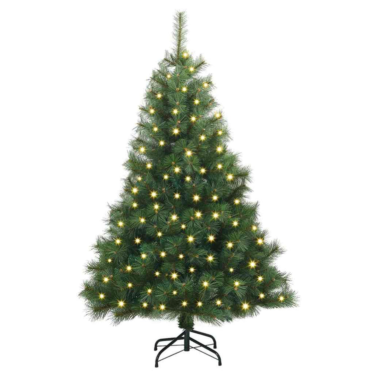 Vidaxx Künstlicher Weihnachtsbaum mit 150 LEDs mit standardmäßigem grünem 150 cm PE und PVC